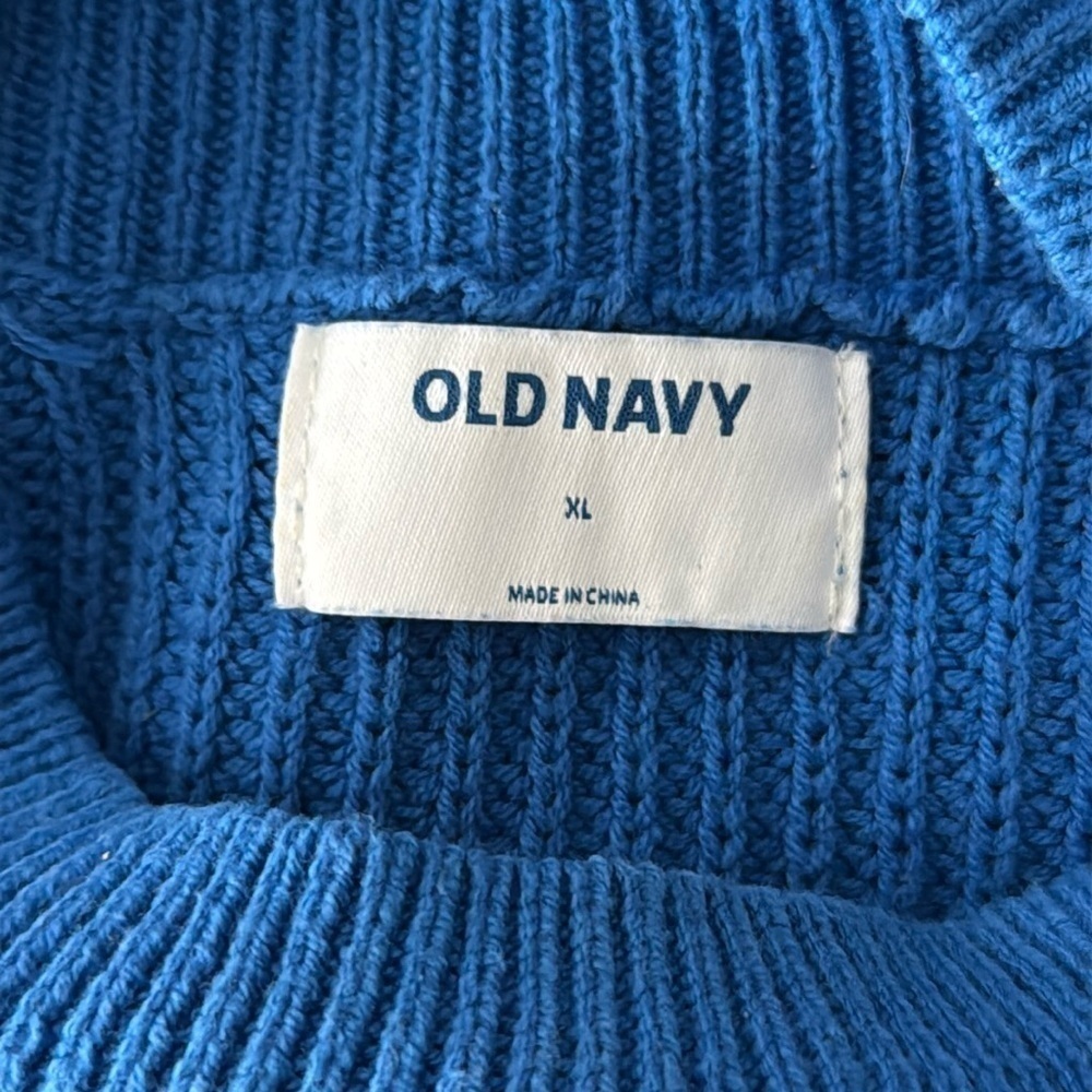 Old Navy Knit Pullover Long Sleeve Crewneck Sweater in Royal Blue Size XL - Picture 5 of 6